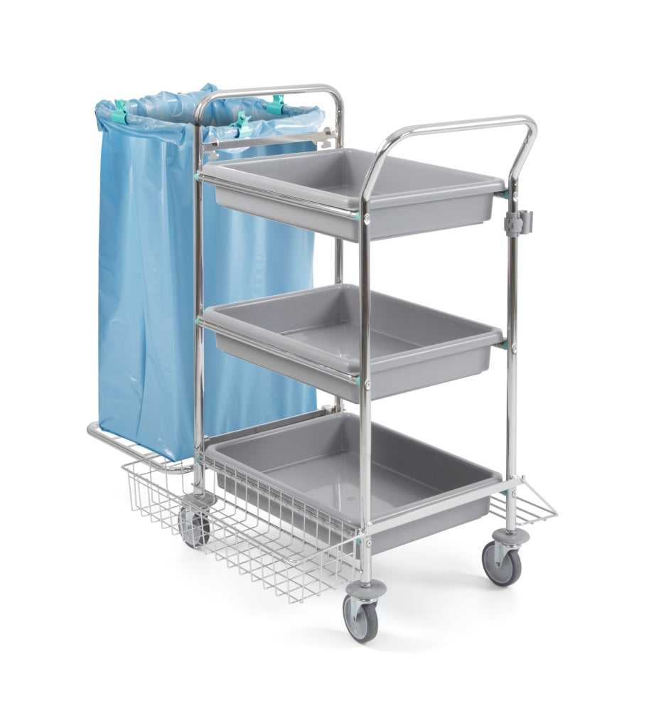TTS Multifunktionswagen Chrom mit Polypropylenkomponenten Tecno 62