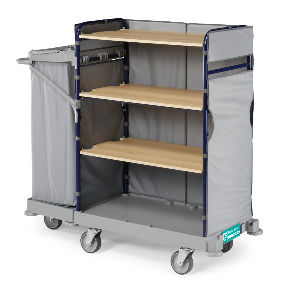 TTS Mehrzweckwagen mit lackierten Metallstreben und klappbaren Taschenhaltern – Green Hotel 920