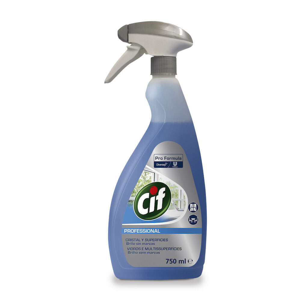 CIF Pro Formula Vidros & Multi Superfícies 750ml – Limpeza Rápida com Brilho Sem Marcas