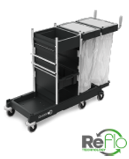 NUMATIC Carrinho de Limpeza Profissional SM4 com 2 Baldes, Espremedor e Tampa – 240L