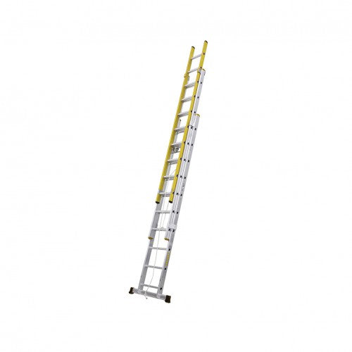 TECA Super Elektrische Treppenleiter 80mm (oberstes Segment isoliert) - Dreiteilig mit Seilzug
