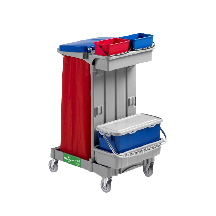 FILMOP ALPHA 1670 Reinigungswagen mit selektiver Moppentsorgung und HUSH® System