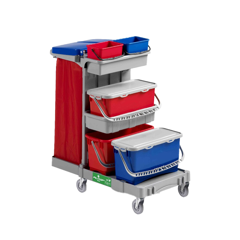 FILMOP ALPHA 1673 Reinigungswagen mit selektiver Moppaufnahme und HUSH® System