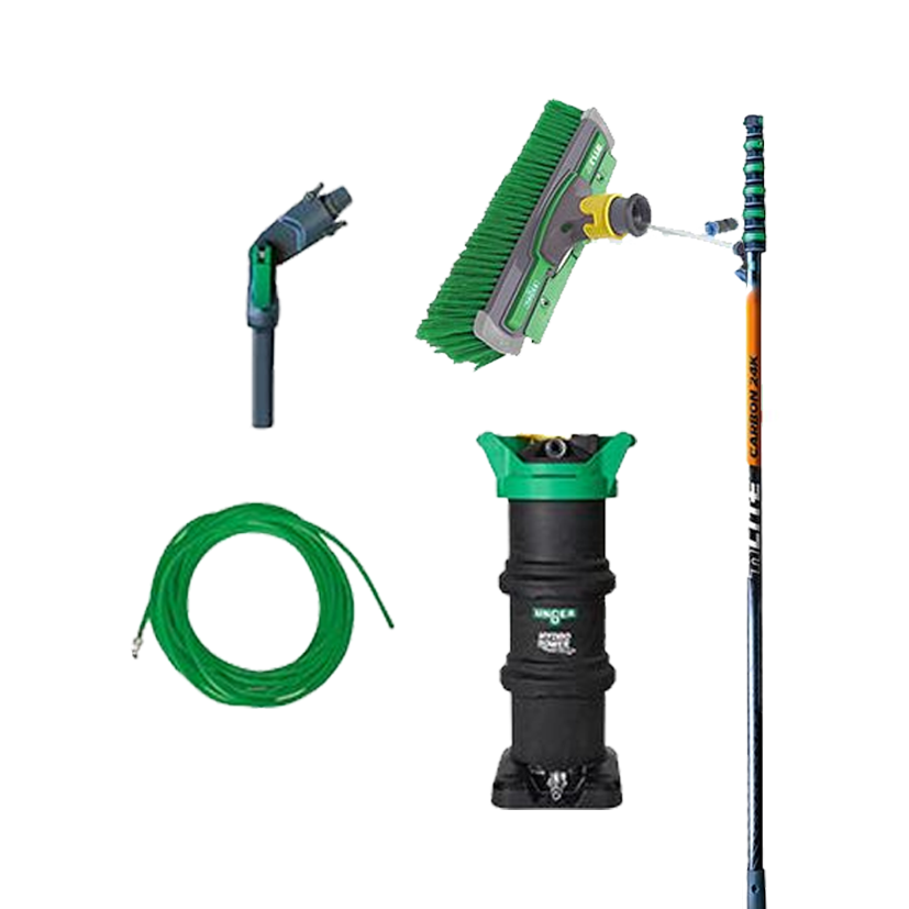 UNGER HydroPower Ultra Kit L Carbon 24K 8,6 metros para Limpeza de Vidros e fachadas com água desmineralizada
