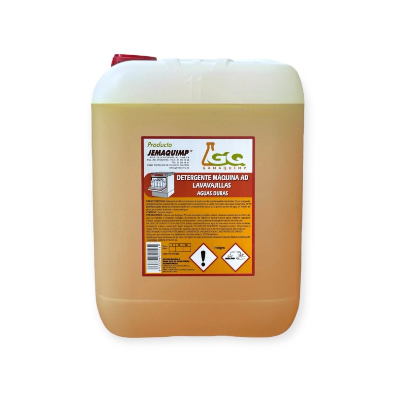JEMAQUIMP AD Detergente para Máquinas Lava-louças - Águas Duras (até 50º HF)