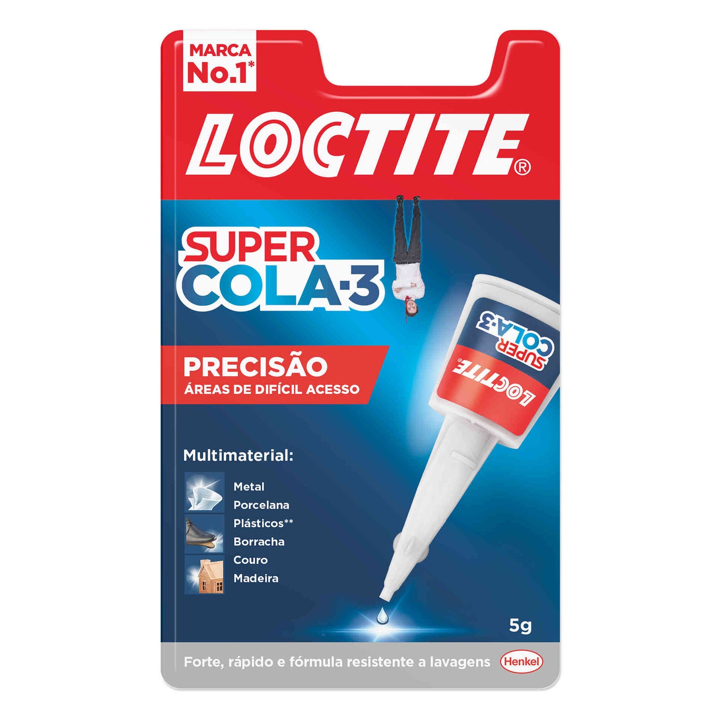 LOCTITE Super Cola 3 Precisão – Bico Extra Longo com Aplicação Gota a Gota | Colagem Transparente e Instantânea em Locais de Difícil Acesso