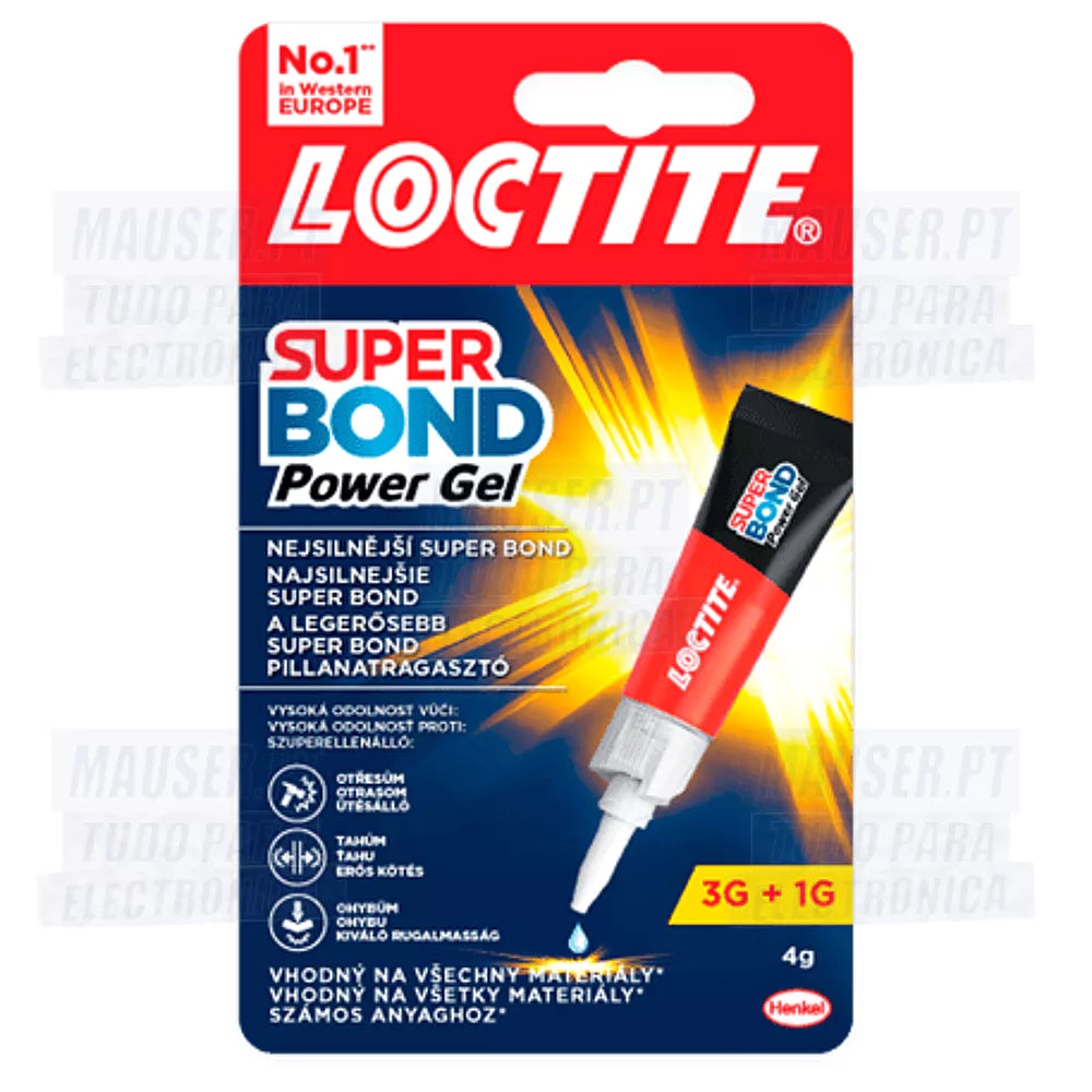 LOCTITE Super Cola 3 Universal Gel Power Flex – Colagem Precisa, Resistente a Impacto e Ideal para Superfícies Porosas e Verticais
