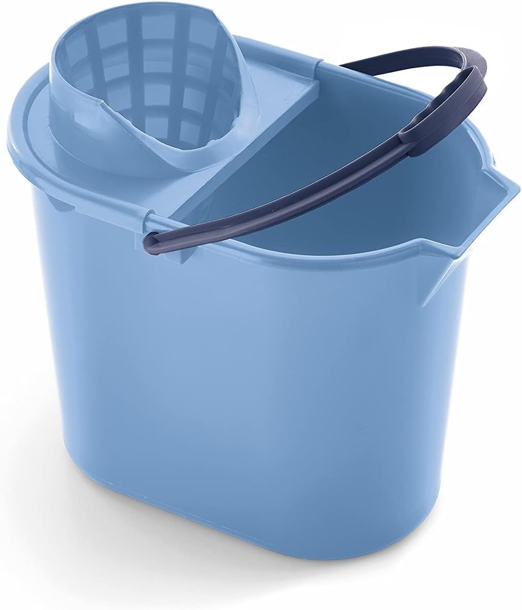 MERY Ovaler Eimer, 12 L, mit Auswringer – Robust, ergonomisch und praktisch