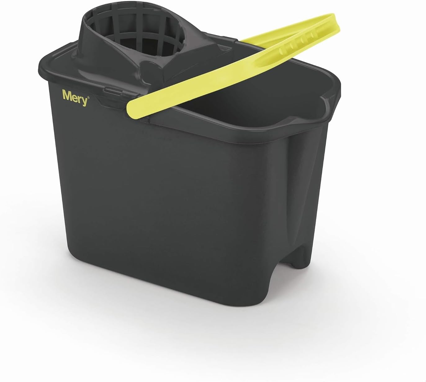 MERY Balde Retangular com Escorredor Integrado e Suporte para Cabo – 14L, Alta Resistência