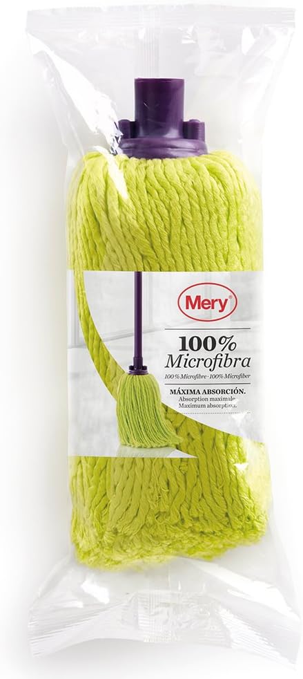 MERY Esfregona de Microfibra Amarela - Alta Absorção e Secagem Rápida