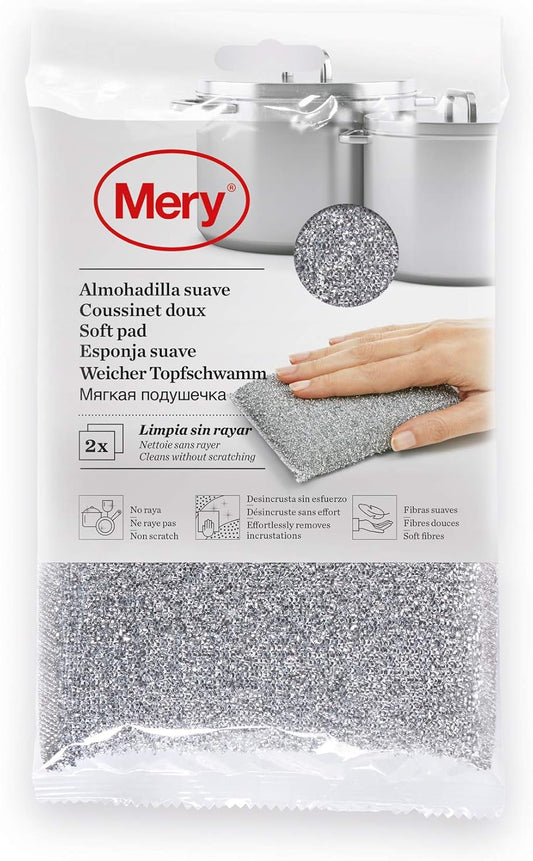 MERY Esponja de Limpeza Suave 2 Uni, Não Risca
