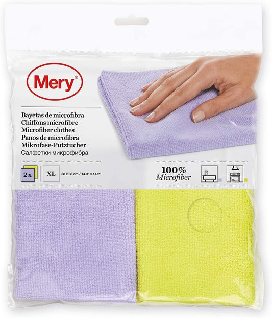 MERY Kit com 2 Panos de Microfibra – 38 x 36 cm