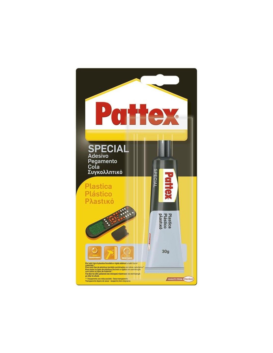 PATTEX Spezialkleber für Kunststoffe - Packung mit 6 Stück
