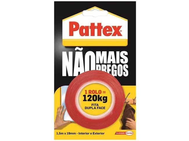 PATTEX Fita Dupla Face- "Não mais pregos" - Embalagem com 12 unidades