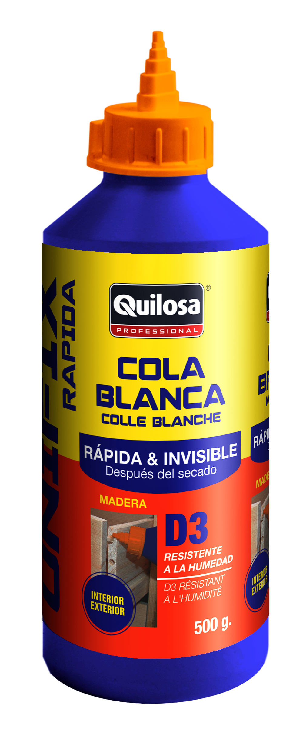 QUILOSA Unifix Rápida – Cola Branca para Madeira de Secagem Rápida (5 Min), Transparente ao Secar
