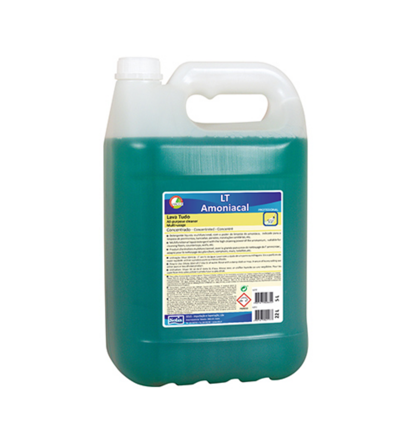 SOLIS AGISOL Amoniacal Lava Tudo – Detergente Multifuncional com Poder Desinfetante e Limpeza Profunda (750ml)