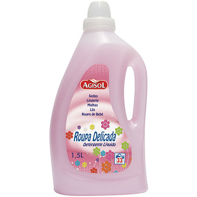 SOLIS AGISOL Roupa Delicada – Detergente Líquido para Lãs e Roupas Delicadas, Mantém Cores e Perfuma (1,5L)