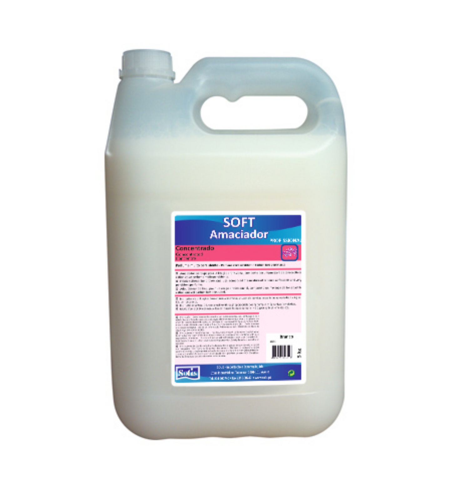 SOLIS Amaciador de Roupa Soft Branco – Concentrado com Perfume Duradouro e Ação Anti-Vincos (5kg)