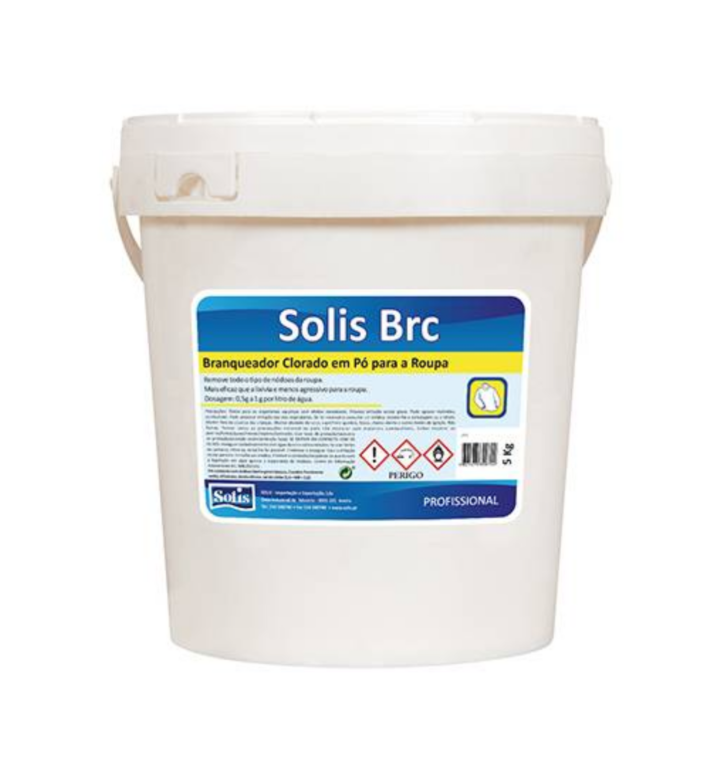 SOLIS Branqueador BRC – Eficaz na Remoção de Nódoas, Mais Suave que Lixívia (5Kg)