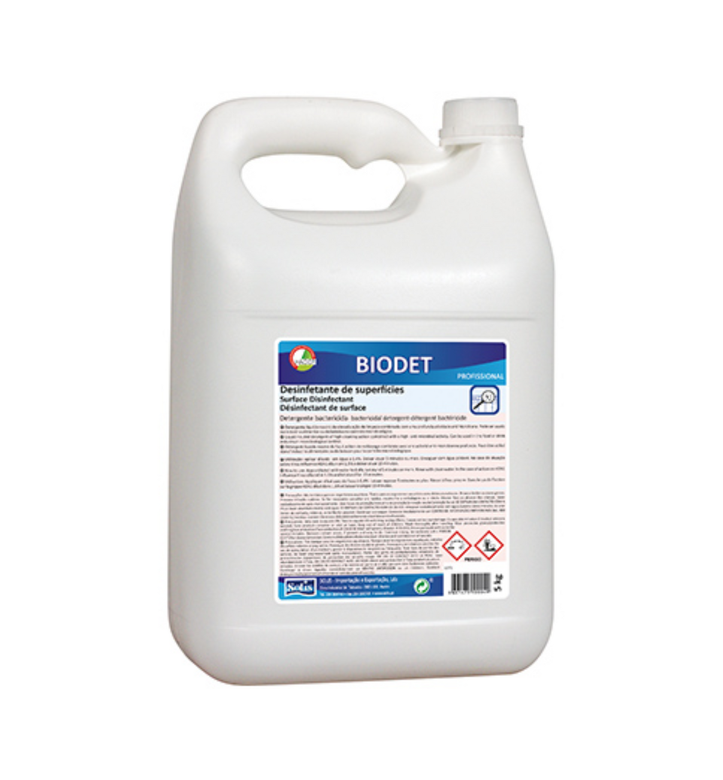 SOLIS Desinfetante Bactericida Biodet – Detergente Sem Perfume com Ação Antimicrobiana Profunda (5kg)