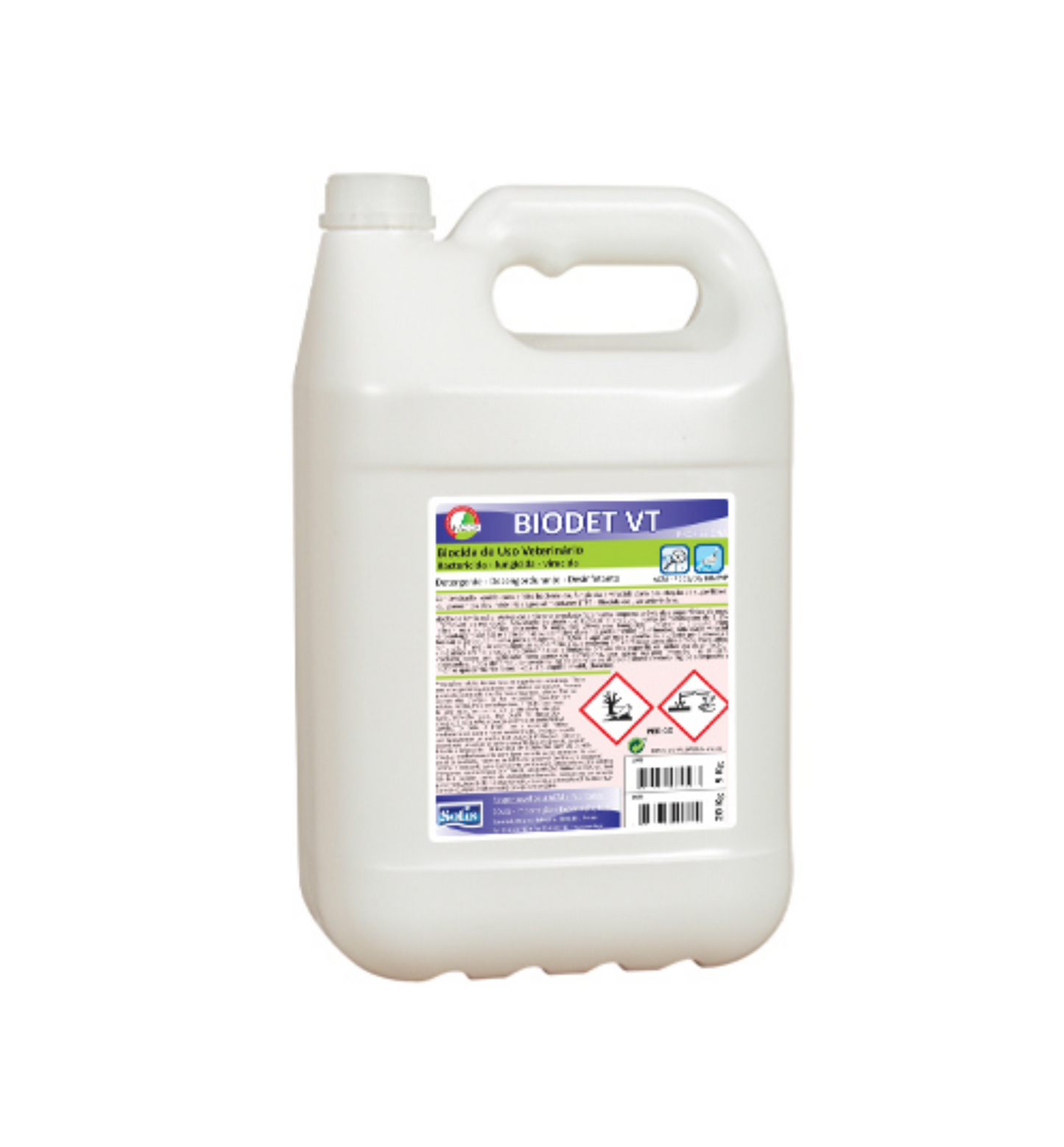 SOLIS Desinfetante Biodet – Biocida Concentrado de Uso Veterinário com Ação Bactericida, Fungicida e Virucida (5L)