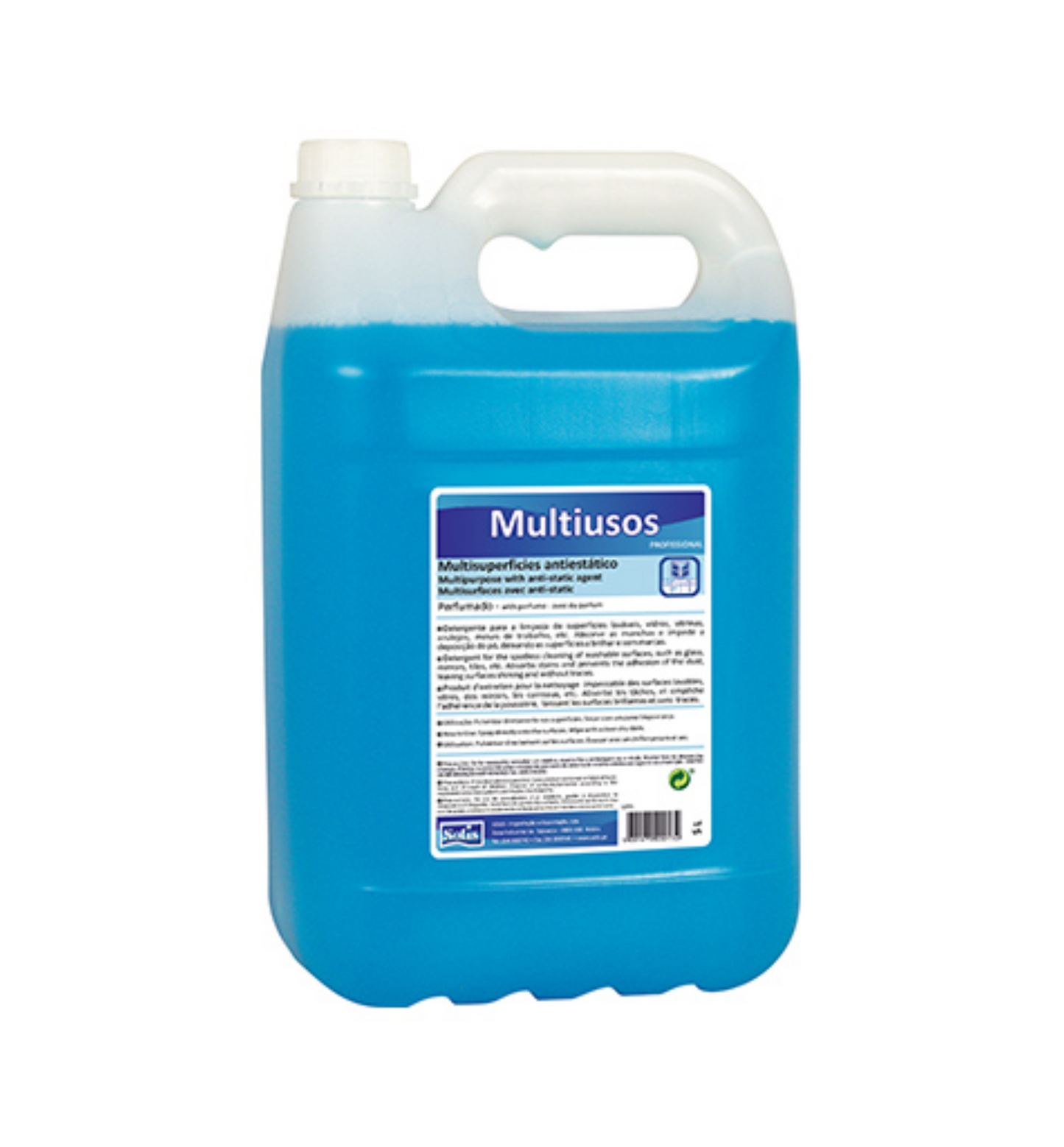 SOLIS Detergente Multiusos – Limpeza Sem Resíduos com Ação Antiestática para Superfícies Laváveis (5L)