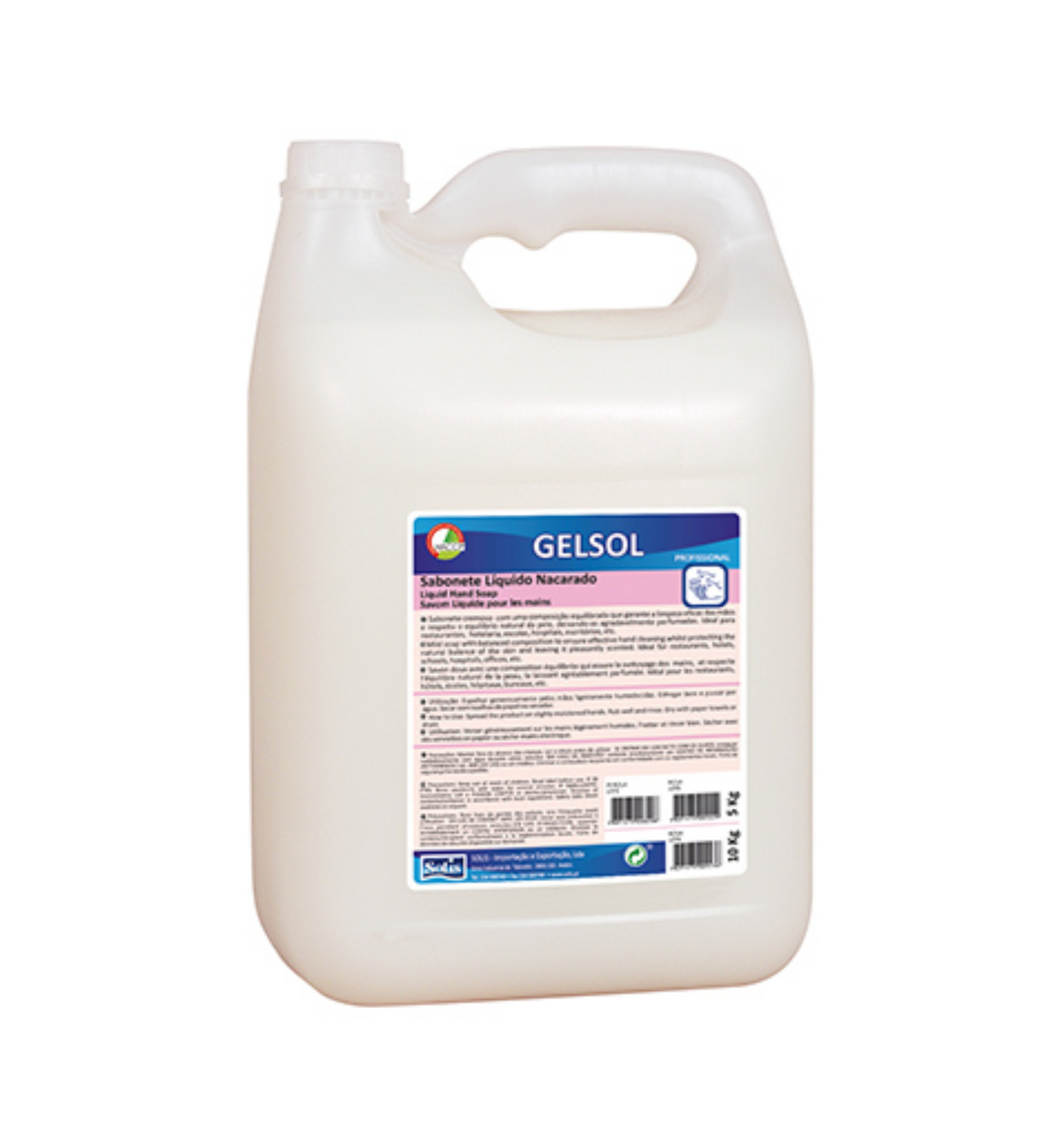 SOLIS Sabão de Mãos Gelsol – Sabão Líquido Cremoso Nacarado com Perfume Floral e Herbal (Rosa/Pérola)