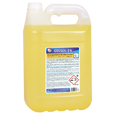 SOLIS Sabonete Mãos Desengordurante Gelsol EN – Gel Concentrado para Remoção de Óleos e Massas (5L)