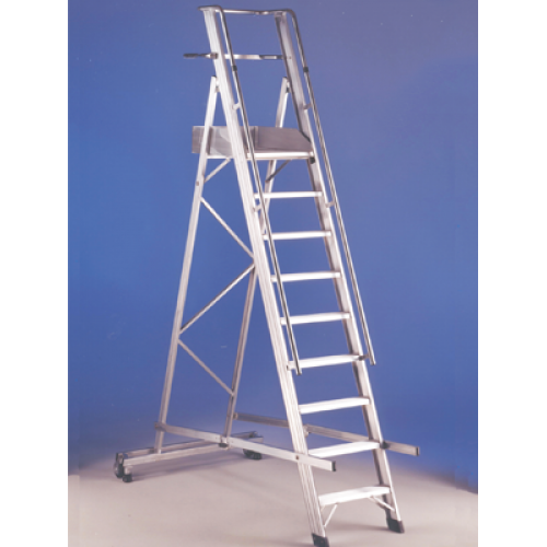 TECA Escadote Industrial Elite Master – Plataforma Estável e Estrutura Dobrável em Alumínio para Uso Profissional