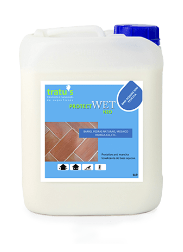 TRATU'S Protetor Anti-Mancha para Barro, Pedras Absorventes e Mosaico Hidráulico Não Polido PROTECTWET H2O