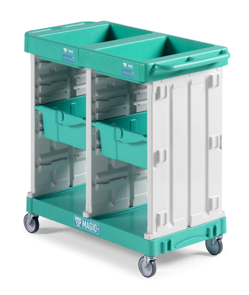 TTS Reinigungswagen Magic Line 410B mit 2 Ablageflächen mit Schublade