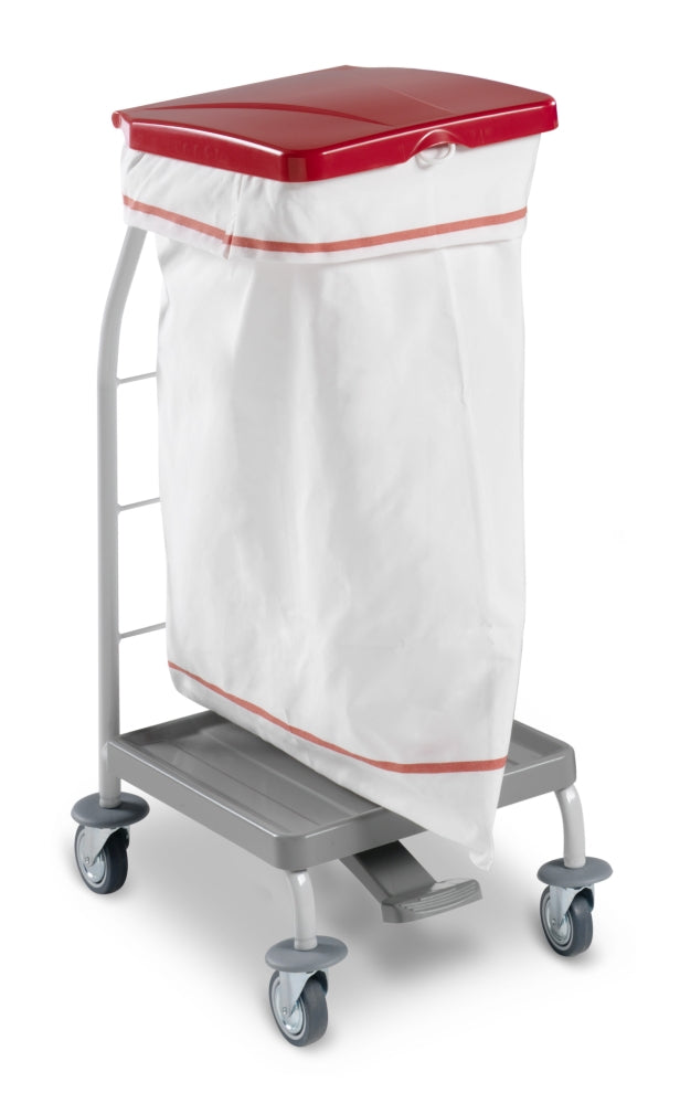 TTS Wäschewagen Linen Trolley Dust 4161 aus lackiertem Rilsan-Leinen 70 L mit Deckel und Pedal