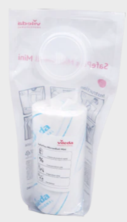 VILEDA Sistema SafePlus Mini – Dispensador Automático + Panos Antibacterianos