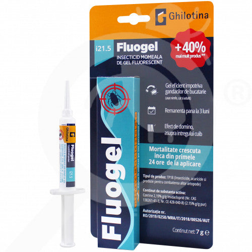 GEL PARA BARATAS - 7g e 25g - Caixa com 12 Unidades FLUOGEL