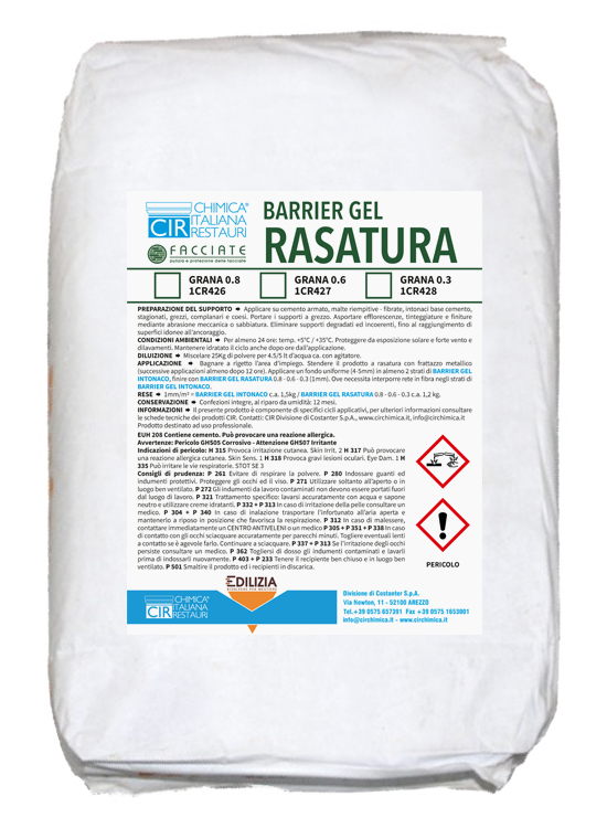 CIR BARRIER GEL RASATURA - Acabamento Nivelado em Pó