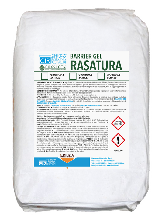 CIR BARRIER GEL RASATURA - Acabamento Nivelado em Pó