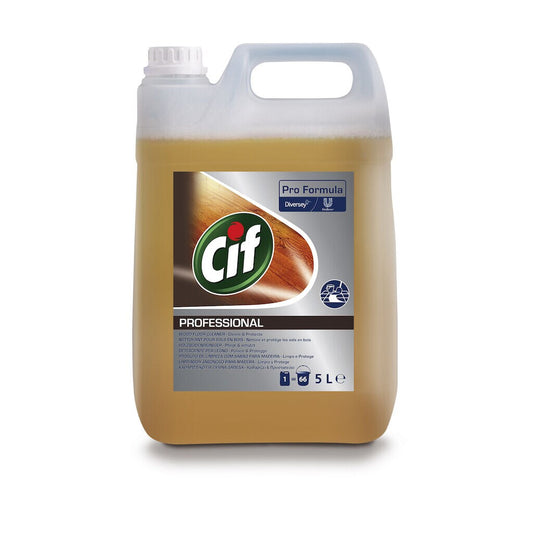 CIF PF Detergente Limpa Madeiras 5L - Limpeza Suave e Eficaz para Madeira Tratada
