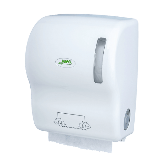 JOFEL Dispensador de Toalha Papel Autocut Antibacteriano Branco