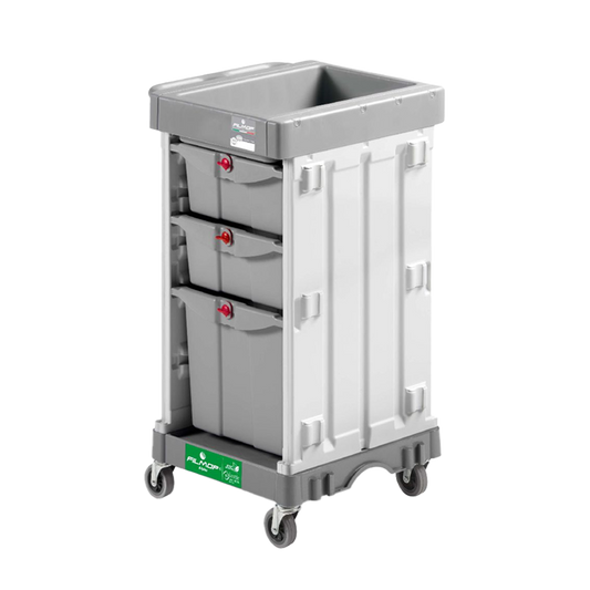FILMOP Carro Multiusos ALPHA 0001003 Compacto para Transporte de Equipamentos e Produtos de Limpeza