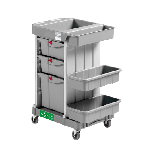 FILMOP Carro Multiusos ALPHA 2103-14 para Transporte de Produtos e Equipamentos de Limpeza