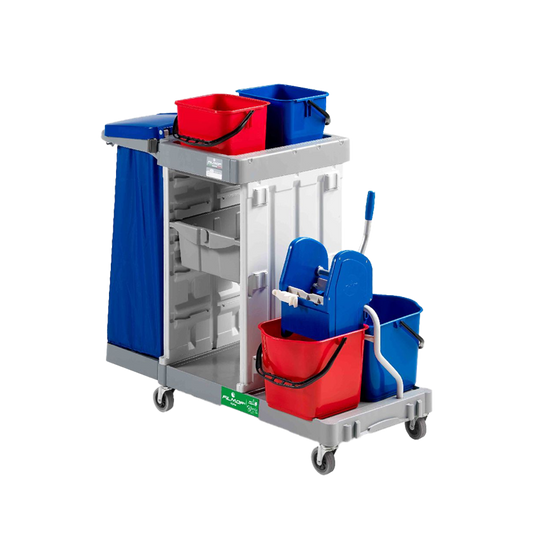 FILMOP Carro Multiusos ALPHA 5107 com Porta-Sacos Dobrável e Baldes de 12 L