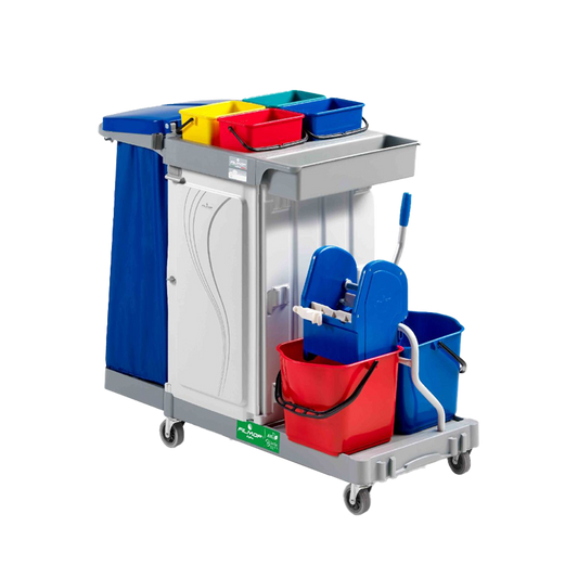 FILMOP Carro Multiusos ALPHA 6103 com Porta-Sacos Dobrável e Baldes Separadores