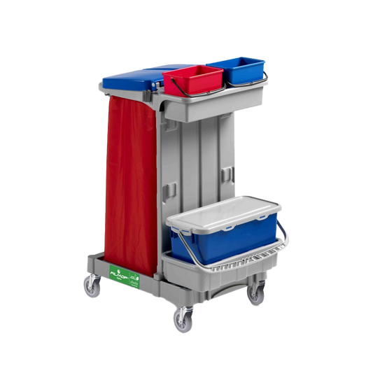 FILMOP Carro de Limpeza ALPHA 1670 com Recolha Seletiva de Esfregonas e Sistema HUSH®