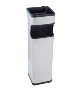 JOFEL Balde de Lixo Quadrado com Cinzeiro