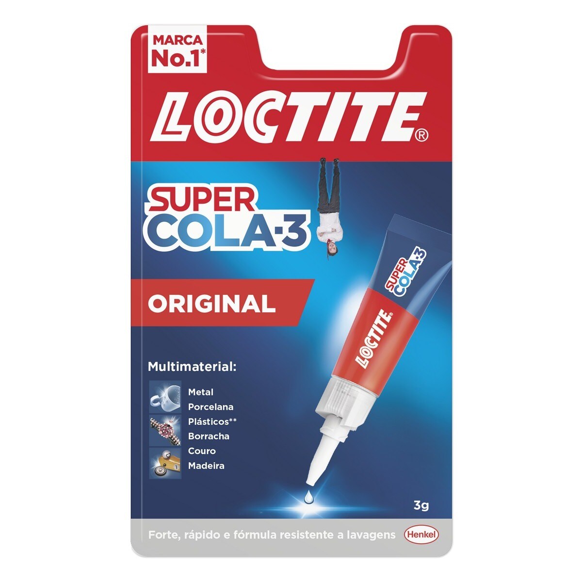 LOCTITE Super Glue 3 Original – Flüssiger Sekundenkleber für Kunststoff, Metall, Holz, Keramik, Leder und mehr | Starke und vielseitige Verklebung