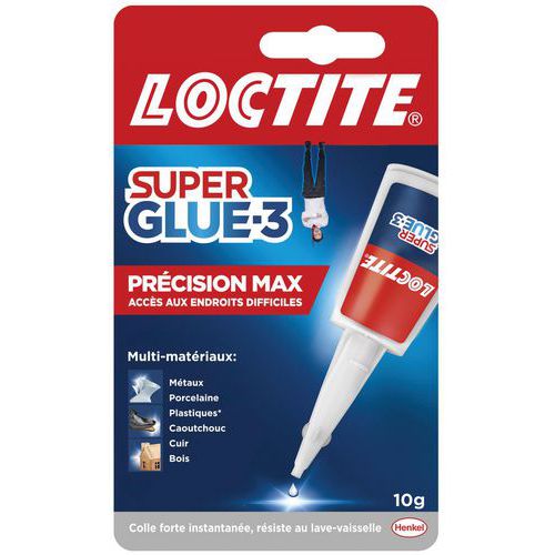 LOCTITE Super Glue-3 Precision Max – extra lange Düse für präzise Anwendung | Wasser-, Temperatur- und Stoßfest | Größere Menge