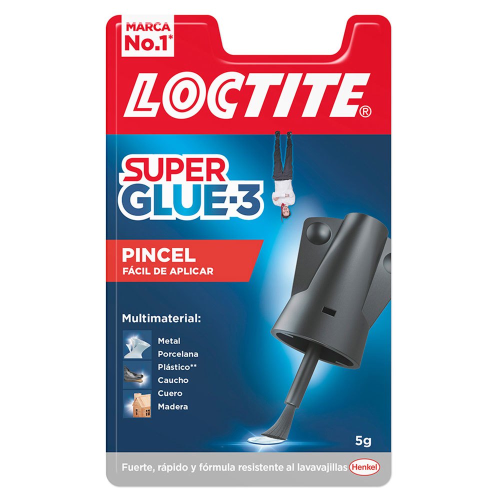 LOCTITE Super Glue 3 mit Pinsel – Präzises Auftragen und Anti-Tropf-Formel für vertikale und schwer zugängliche Oberflächen
