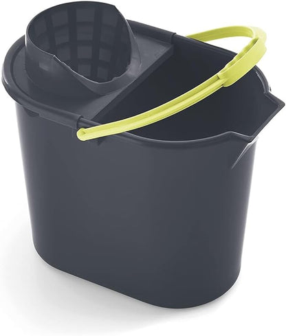 MERY Ovaler Eimer, 12 L, mit Auswringer – Robust, ergonomisch und praktisch
