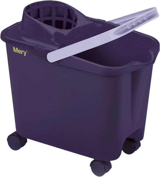 MERY Balde Retangular 14L com Escorredor Fácil e Rodas Giratórias 360º – Alta Resistência