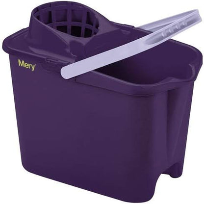 MERY Balde Retangular com Escorredor Integrado e Suporte para Cabo – 14L, Alta Resistência